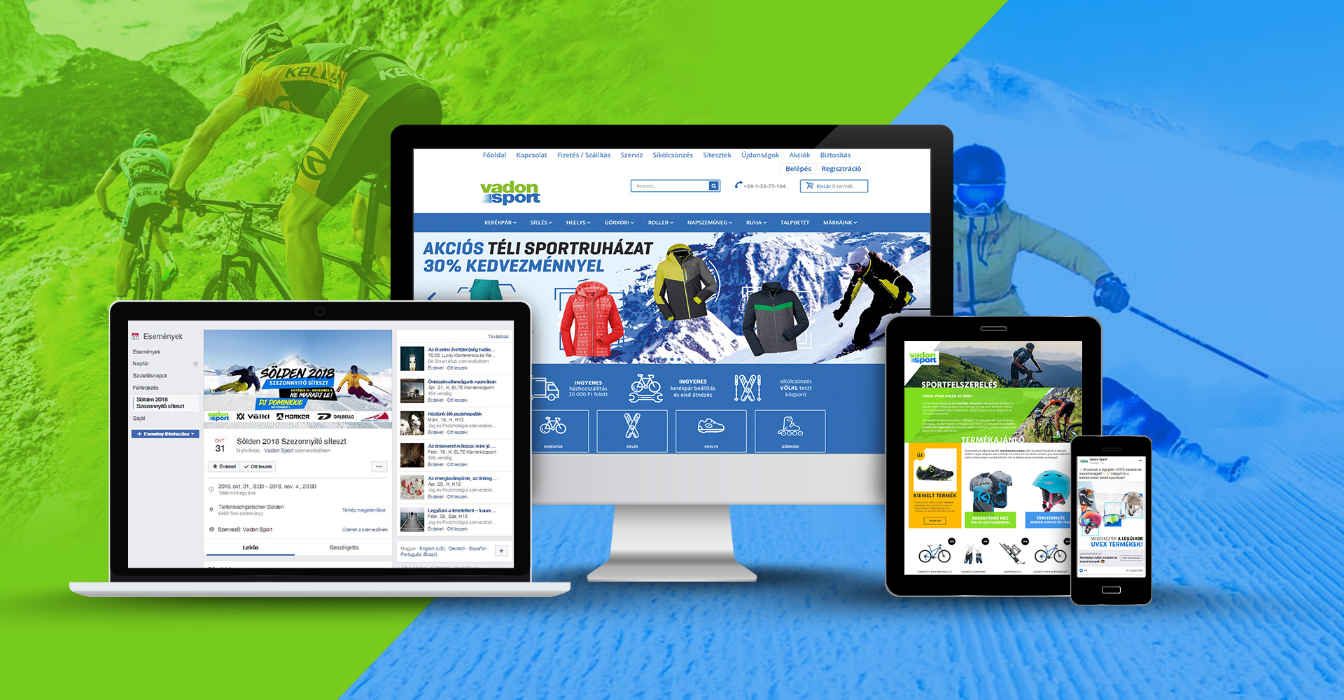 Webshop marketing - Vadon Sport online kommunikáció